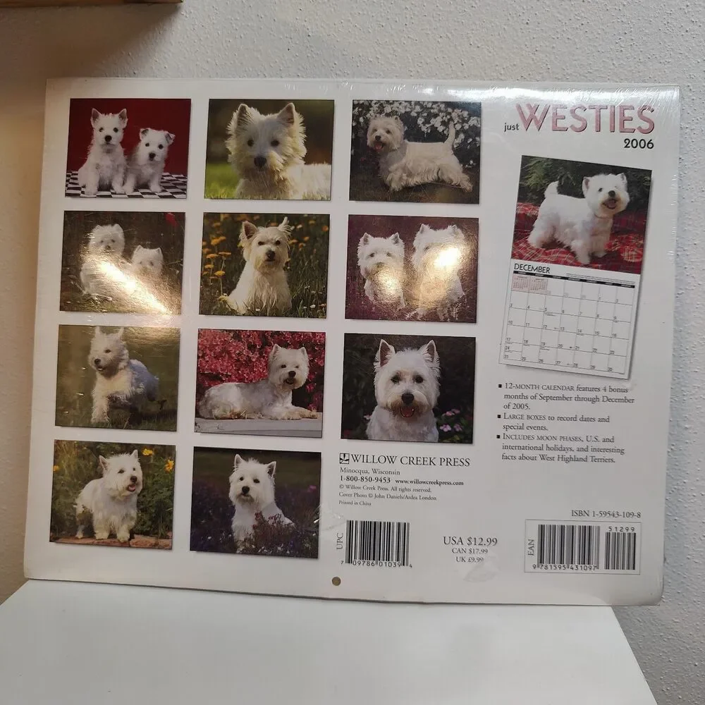 Calender 2006 Just Westies New Sealed